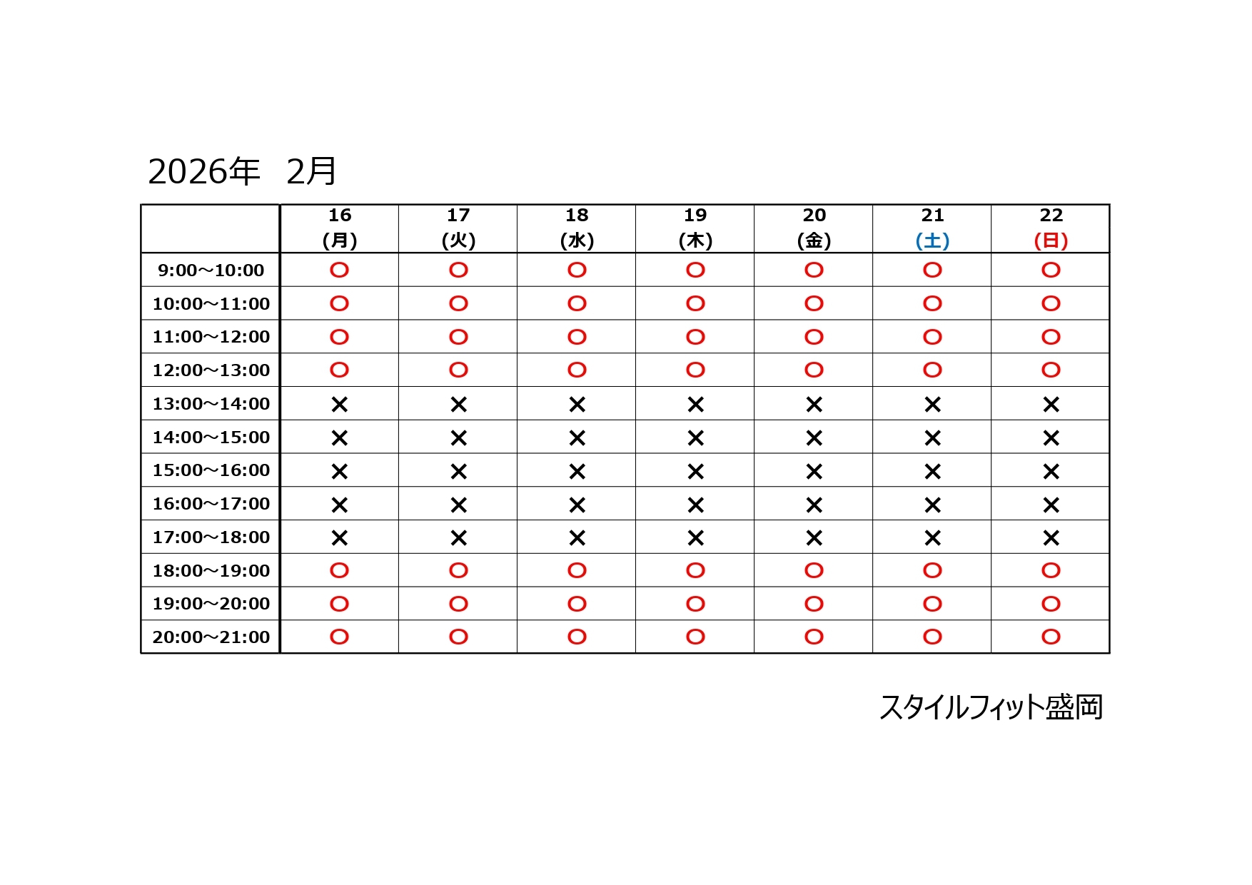 スタッフ滞在時間