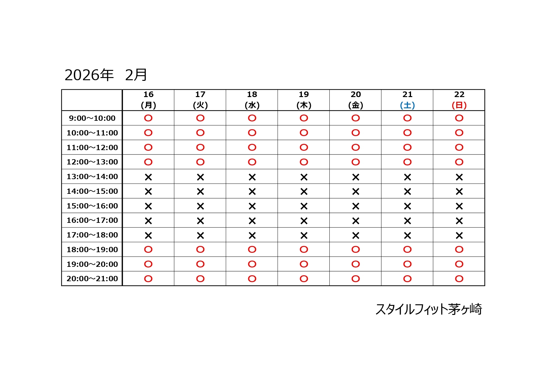 スタッフ滞在時間