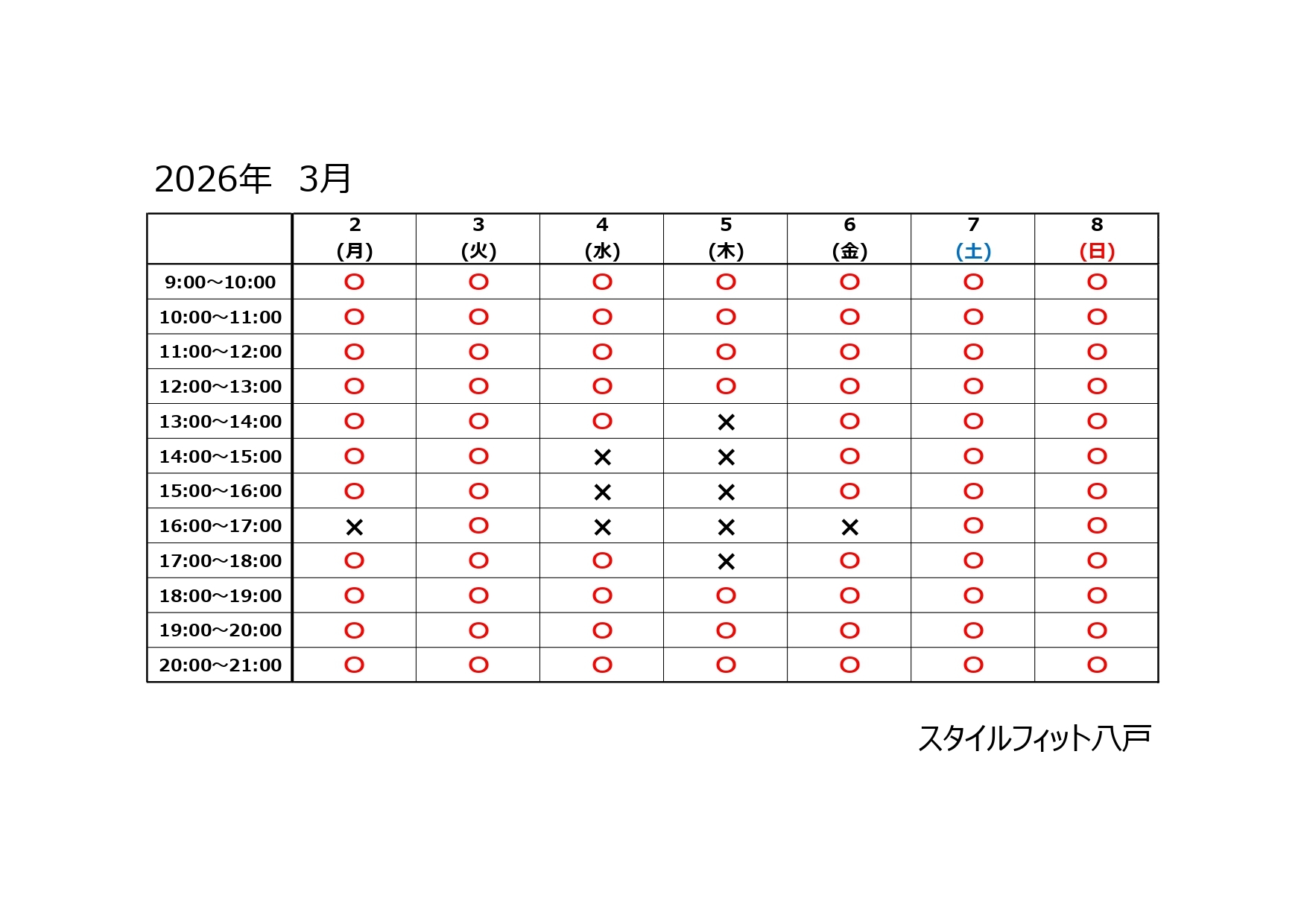 スタッフ滞在時間